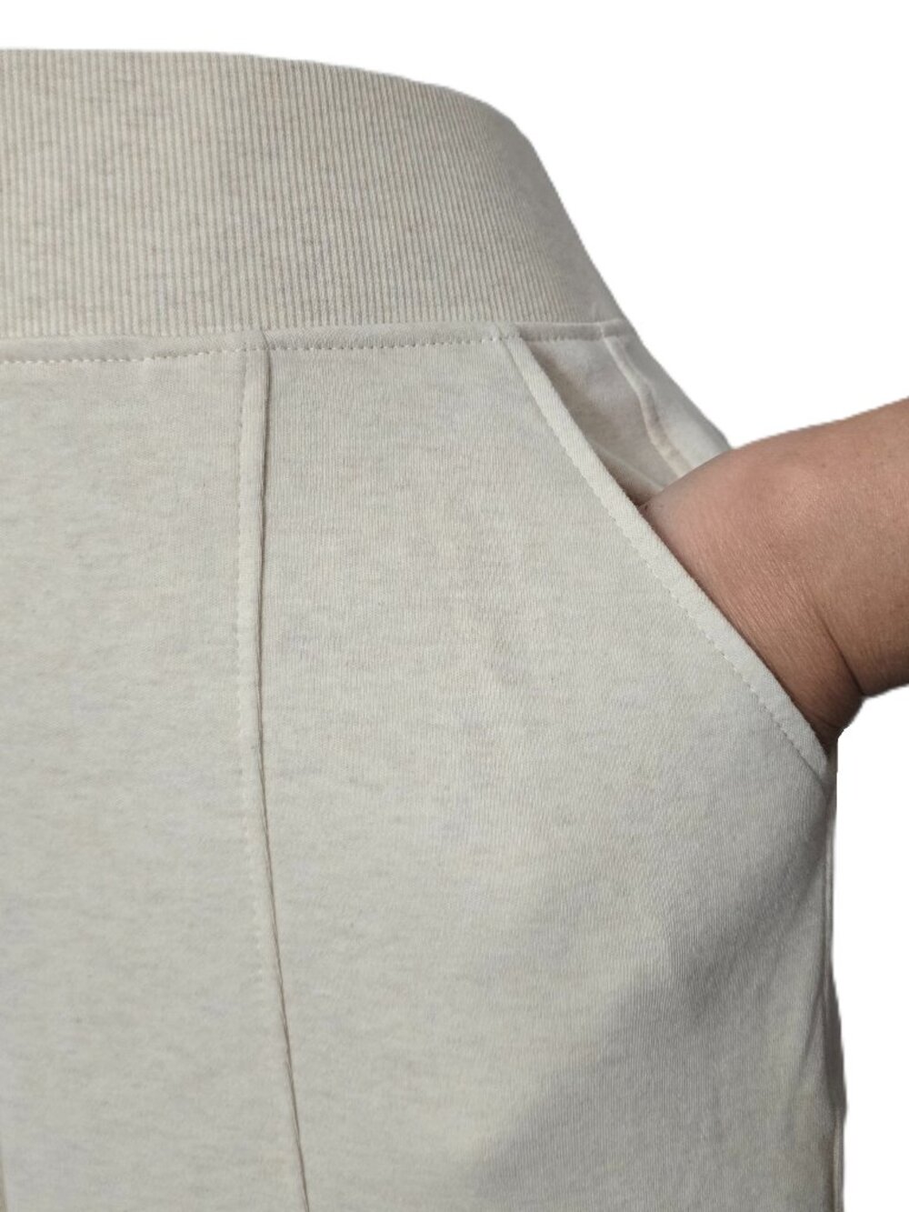 Pact Airplane Wide Leg Pants XS Organic Cotton Pintuck Sweats 2 PAIR Taupe Cream - Picture 9 of 14